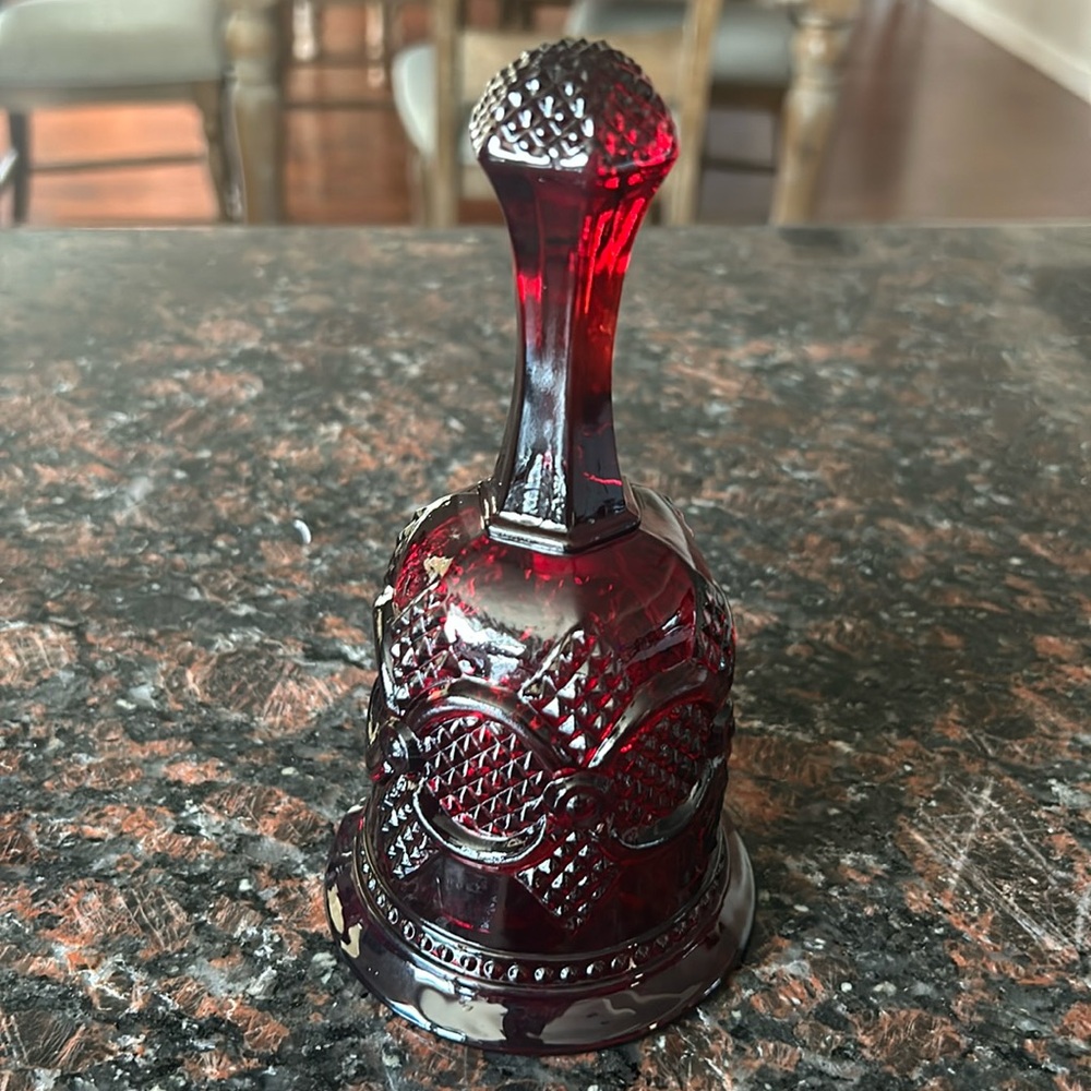 Vintage Bell Red Glass by Avon